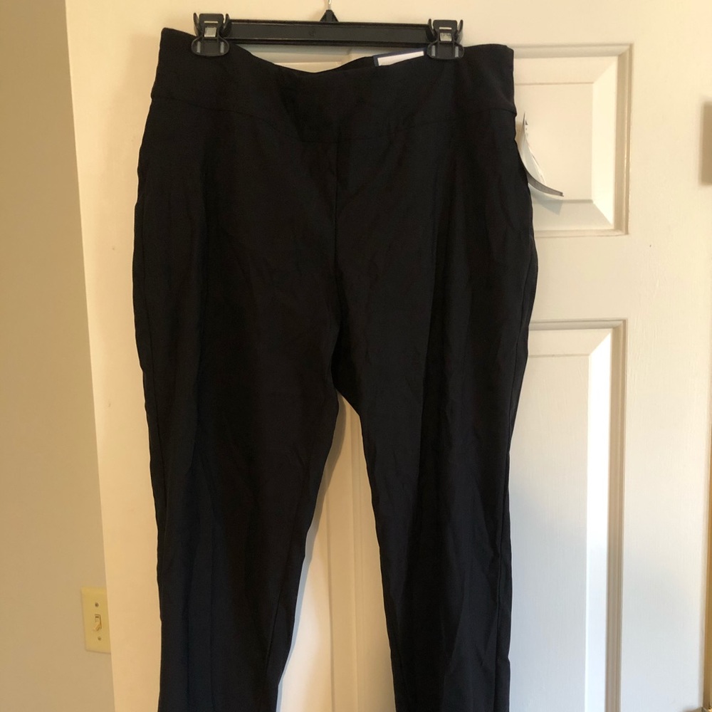 Black slim leg work pants from Macy’s